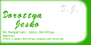 dorottya jesko business card